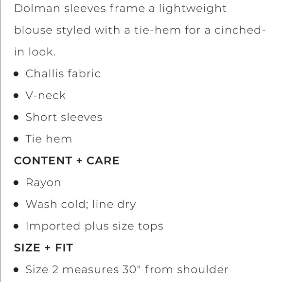 BLUE TIE-DYE CHALLIS TIE FRONT MIDI DOLMAN TOP - Picture 8 of 8